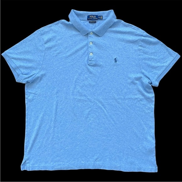 Light Blue Polo Ralph Lauren Polo Shirt (XL) - Picture 6 of 11